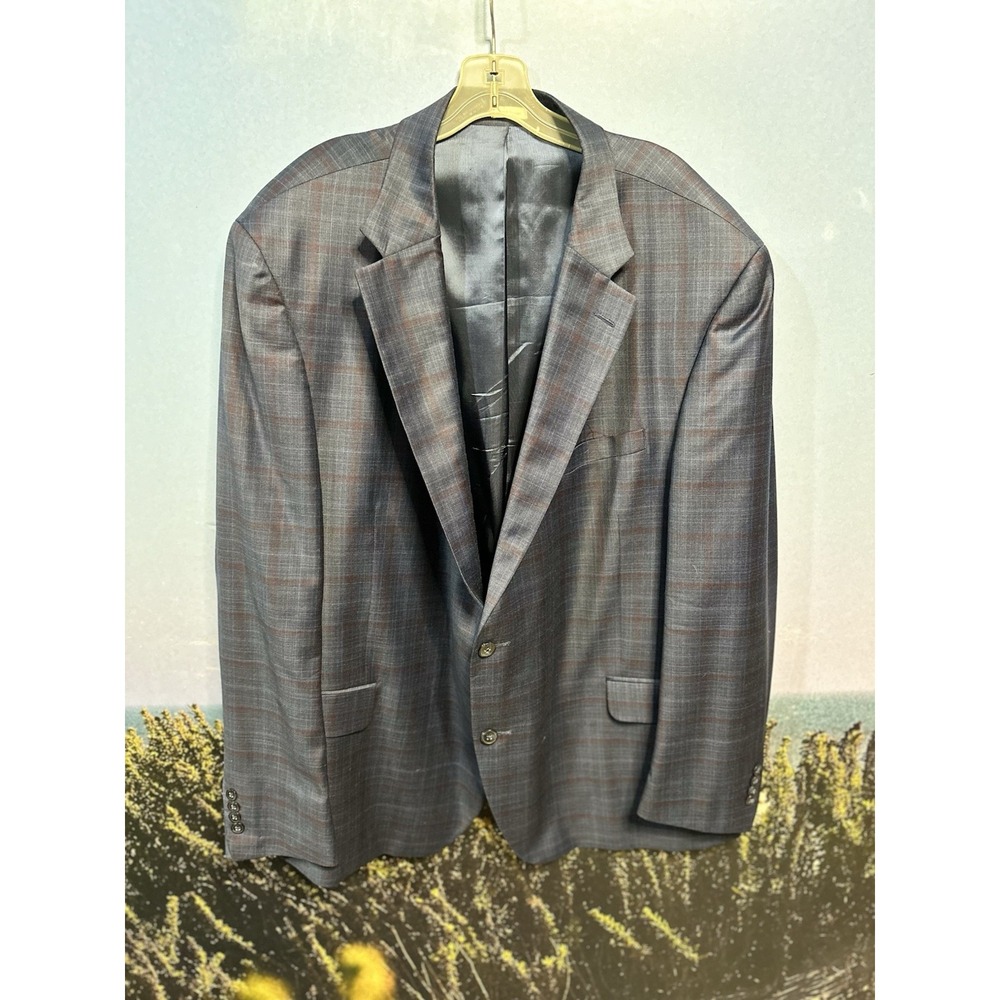 Peter Millar Men's Charcoal Plaid Sport Coat Blazer